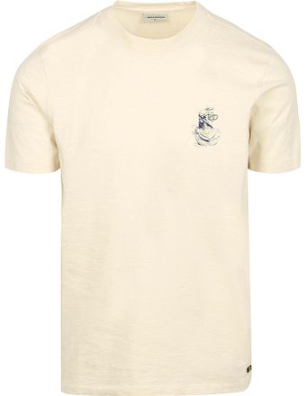 No-Excess T-Shirt Slub Placed Prints Ecru 27350309-011 kopen