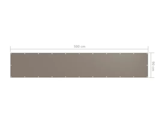 Écran de balcon Taupe 90x500 cm Tissu Oxford