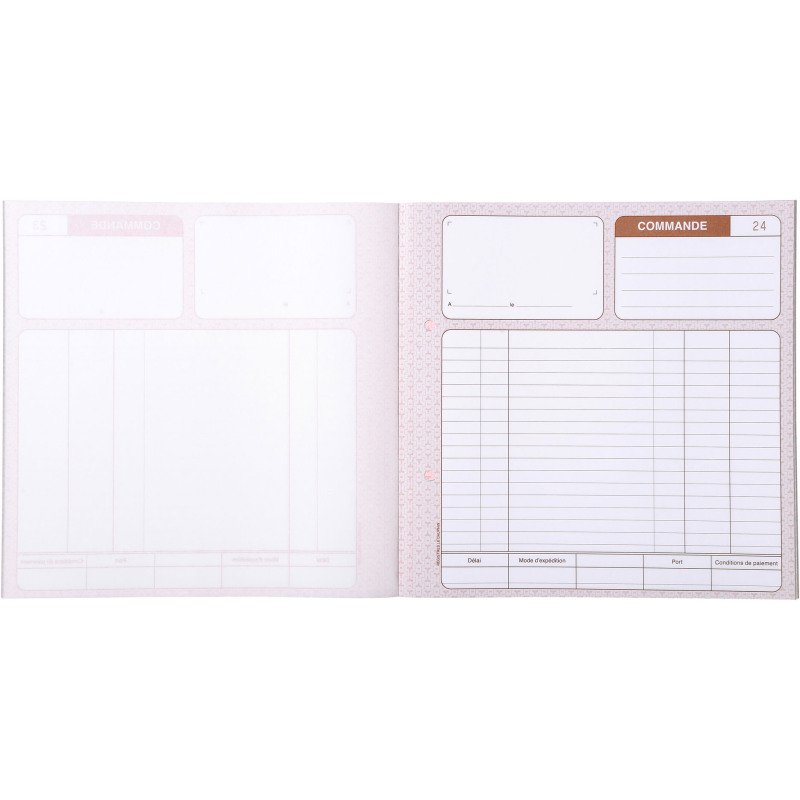 Manifold commande Le Dauphin autocopiant 21 x 21 cm 50 pages triple exemplaires