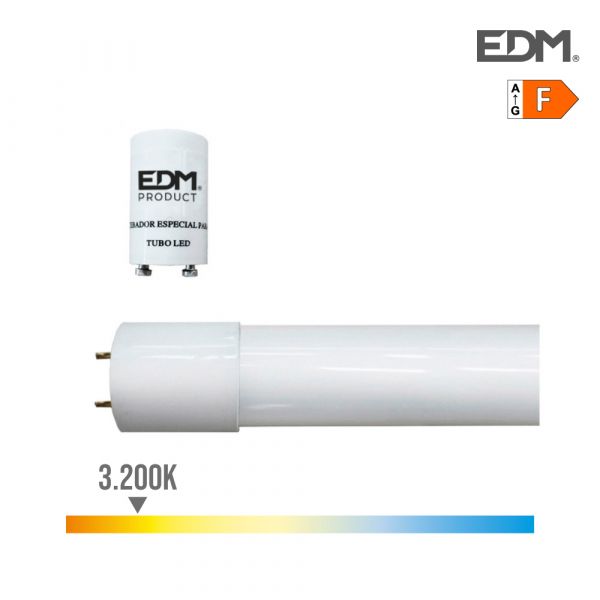 EDM Tubo led T8 22W 1850 Lm 3200K Luz Quente (EQ.58W) - ELK31195