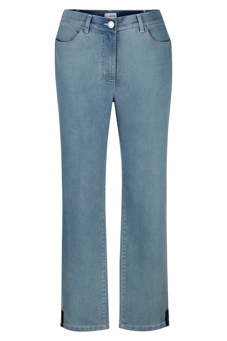 Jeans, Slim Fit, Saumschlitz, 5-Pocket