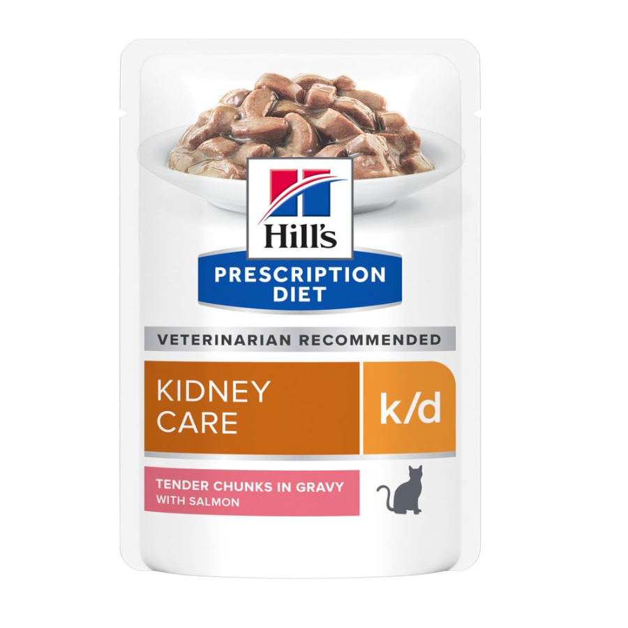 Sachê de Salmão ao Molho Hill's Prescription k/d Diet Kidney Care para Gatos