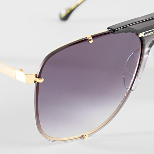 Lunettes De Soleil Doré Noir Dégradé