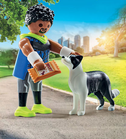 Playmobil MyLife - Jogger mit Border Collie - 71740 - 7 Teile