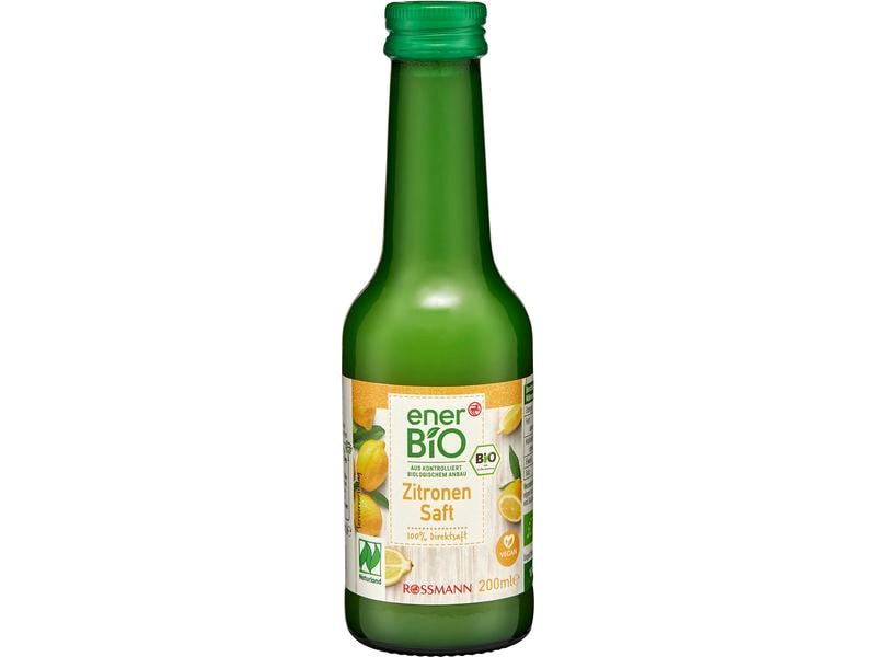 enerBIO Bio Zitronensaft 200 ml Erfrischend-säuerlicher Saft aus Zitronen