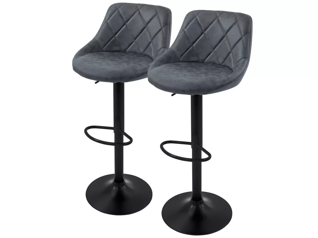 Lot de 2 tabourets de bar Réglables en hauteur Pivotant Chaise de bar Tabouret d