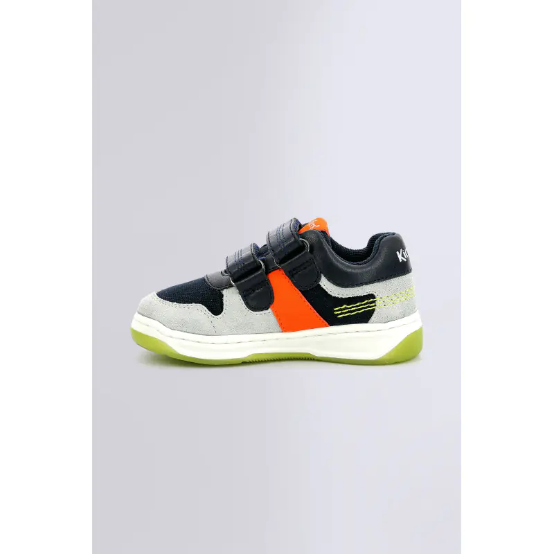 KALIDO MARINE GRIS ORANGE BASKETS BASSES Synthétique Garçon