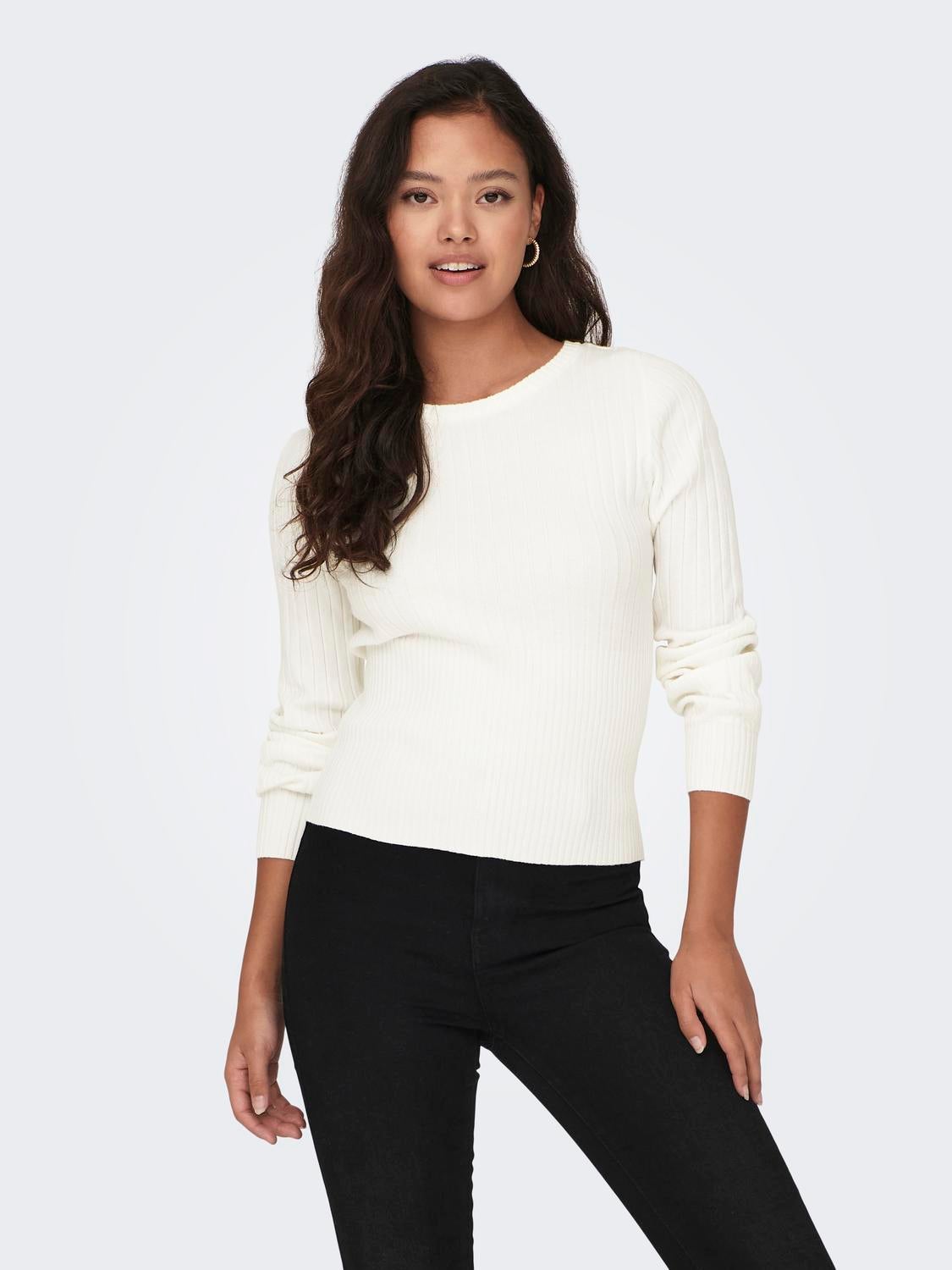 JDYPRIME Strickpullover Cloud Dancer