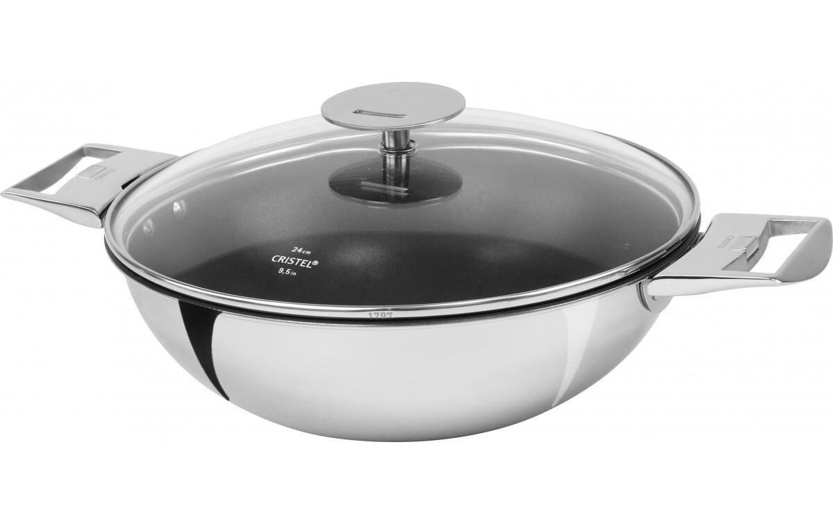 Wok Casteline 28 cm, Antihaft<br>Wok aus Edelstahl mit abnehmbarem Griff