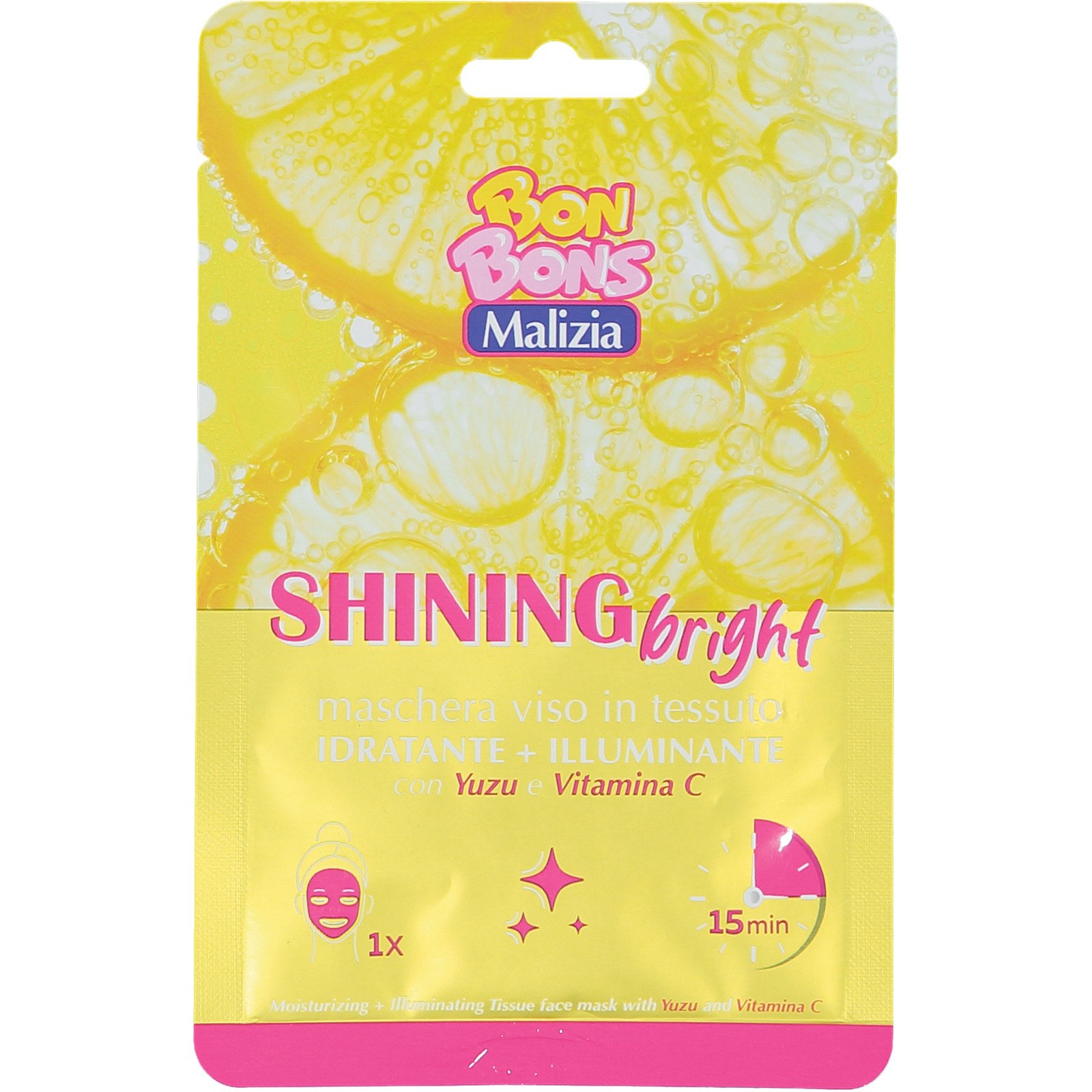 Malizia BonBon Gesichtstuchmaske Shining Bright 25 ml