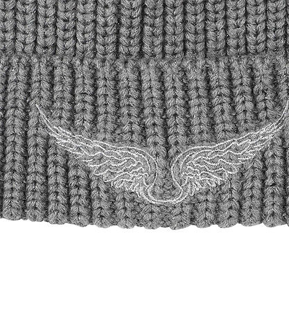 Zadig & Voltaire Hue - Strik - Gråmeleret m. Sølvglimmer