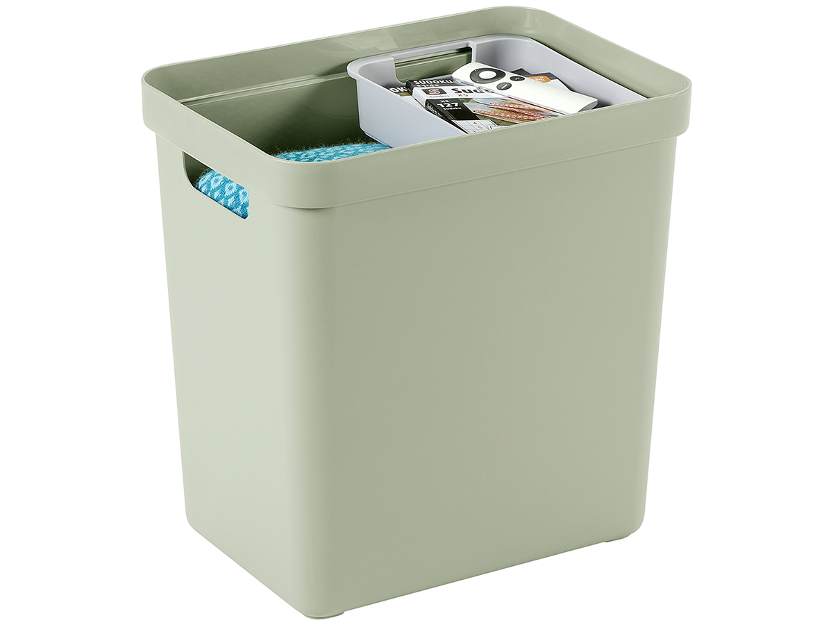 Sunware sigma home set van 4 25l opbergbox - groen