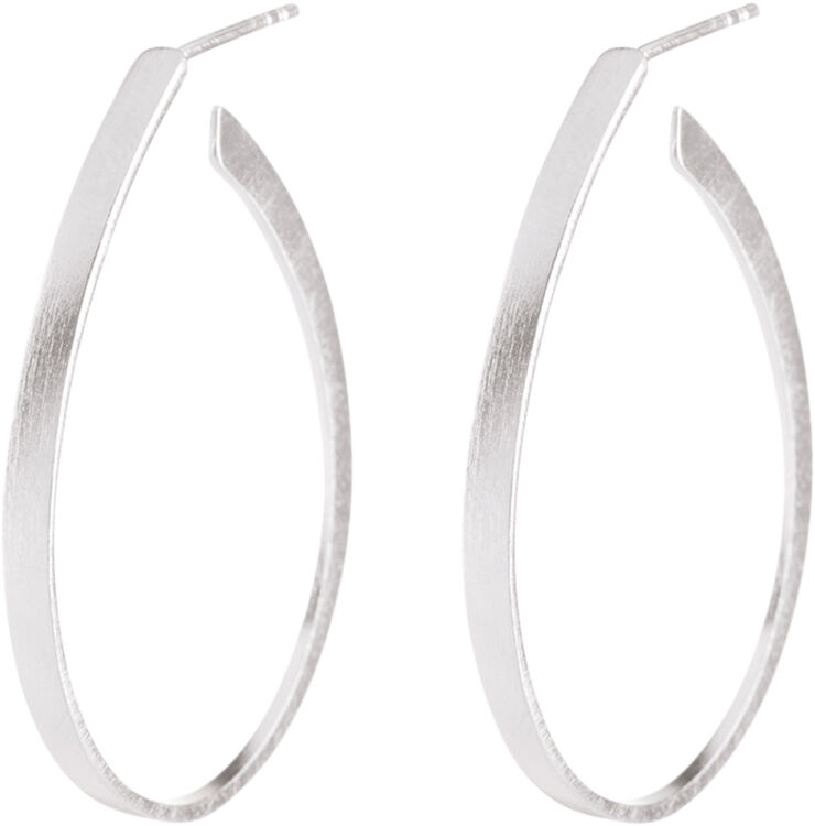 Pernille Corydon Jewellery Oval creoles size 35 mm Sølv