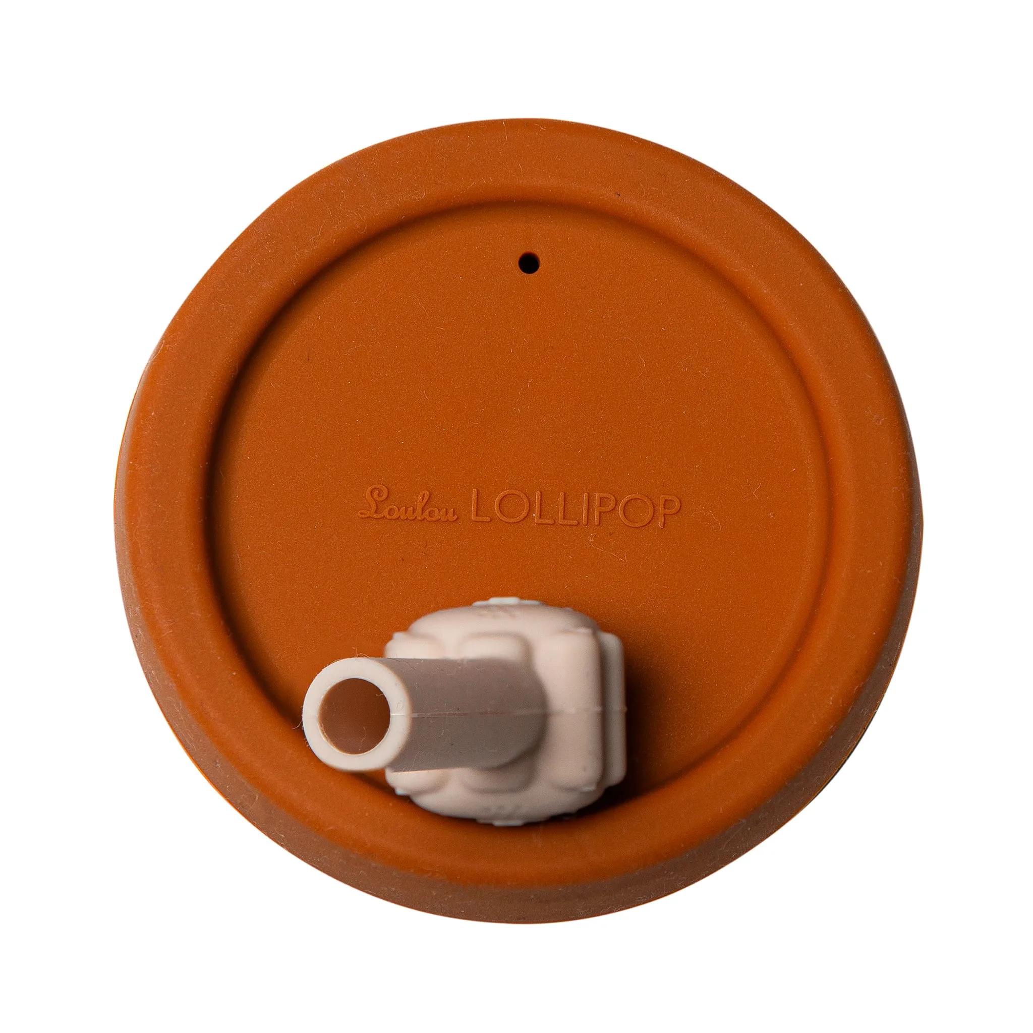 Loulou Lollipop Gobelet en Silicone avec Couvercle et Paille - Lion