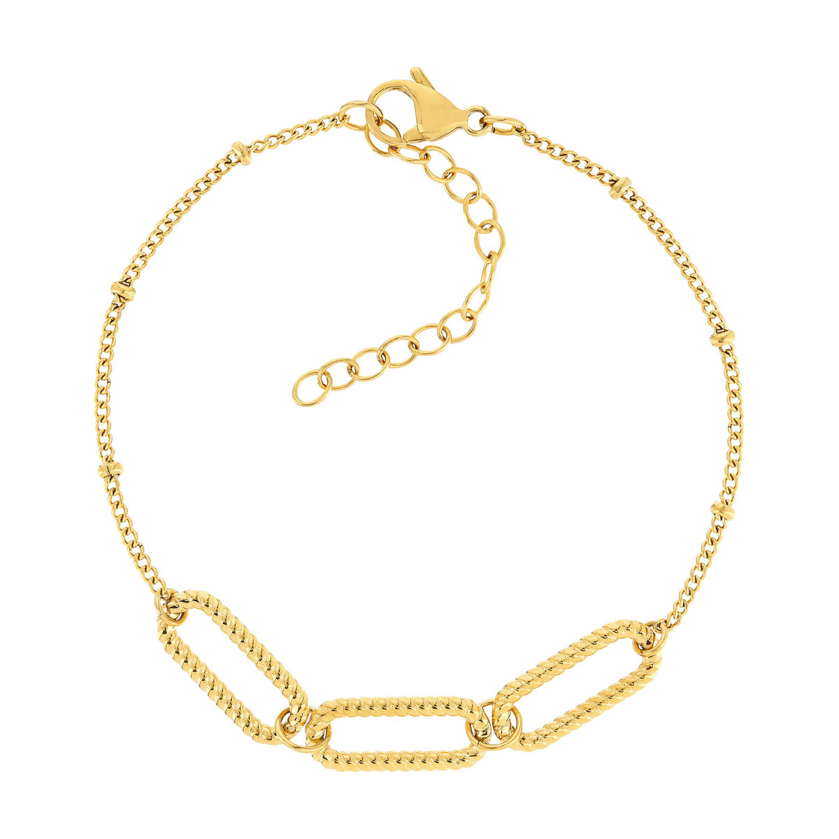 Bracelet acier jaune 21 cm