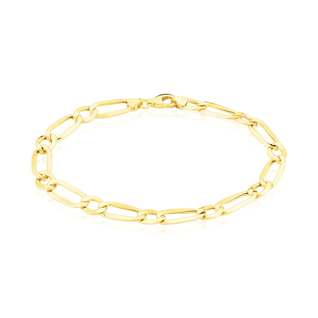 Bracelet Ophelio Maille Alternee 1/1 Or Jaune