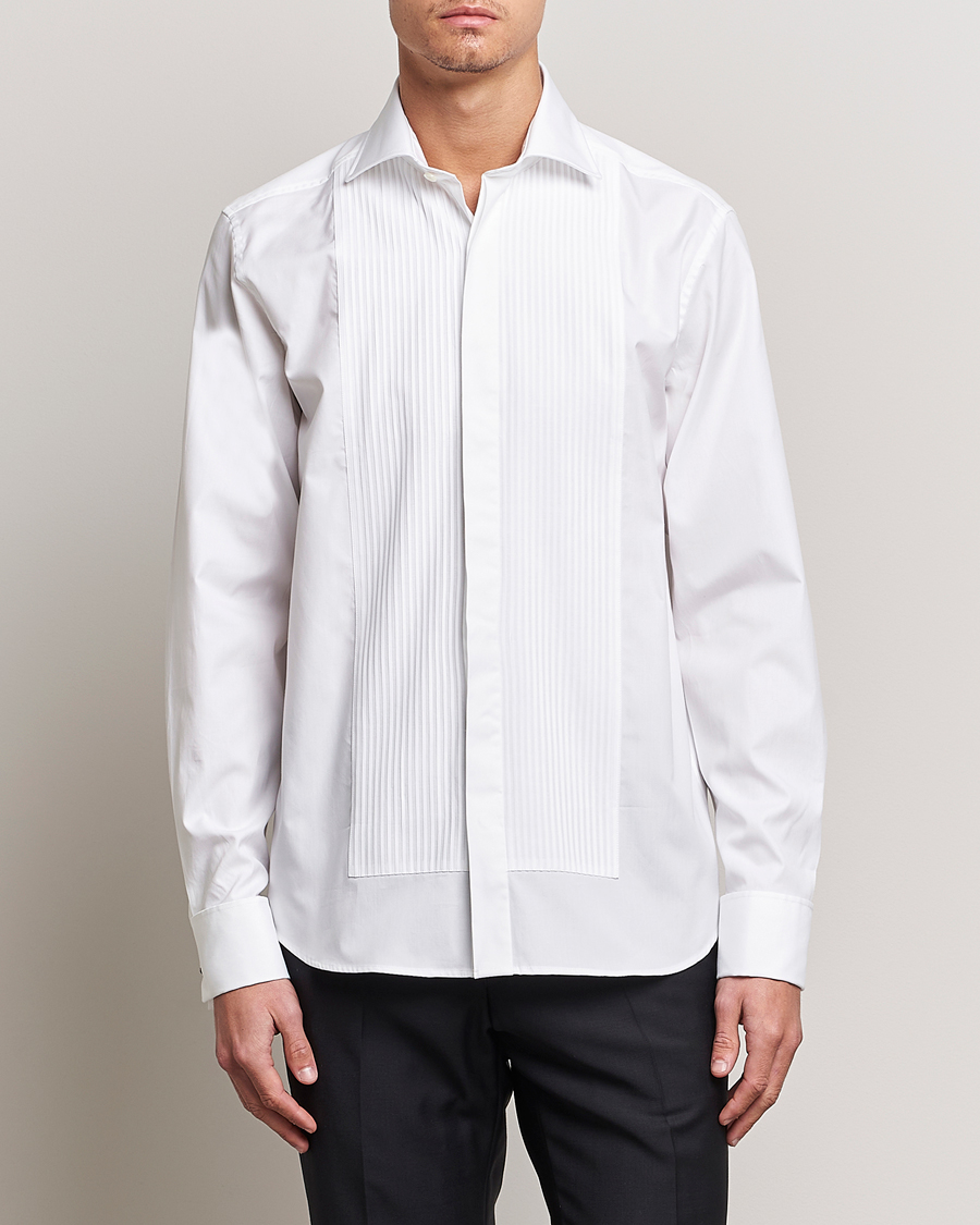 Oscar Jacobson Reg Fit Cut Away Tuxedo Double Cuff White