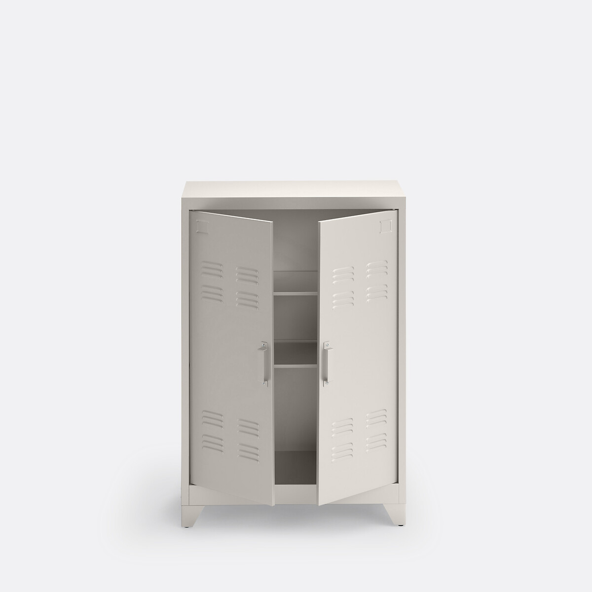 LA REDOUTE INTERIEURS<br>Armário baixo de metal, 2 portas, Hiba