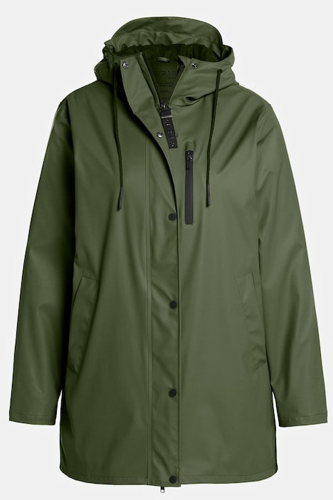 HYPRAR Regenjacke, wasserdicht, Schwarzfutter, Kapuze