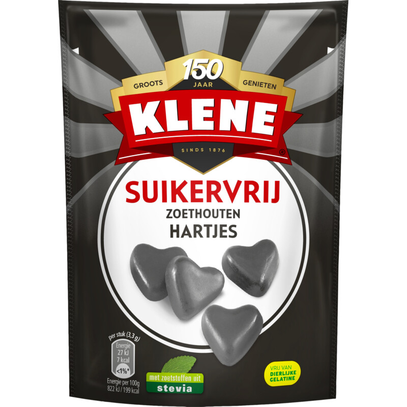 Klene Suikervrij zoethouten hartjes