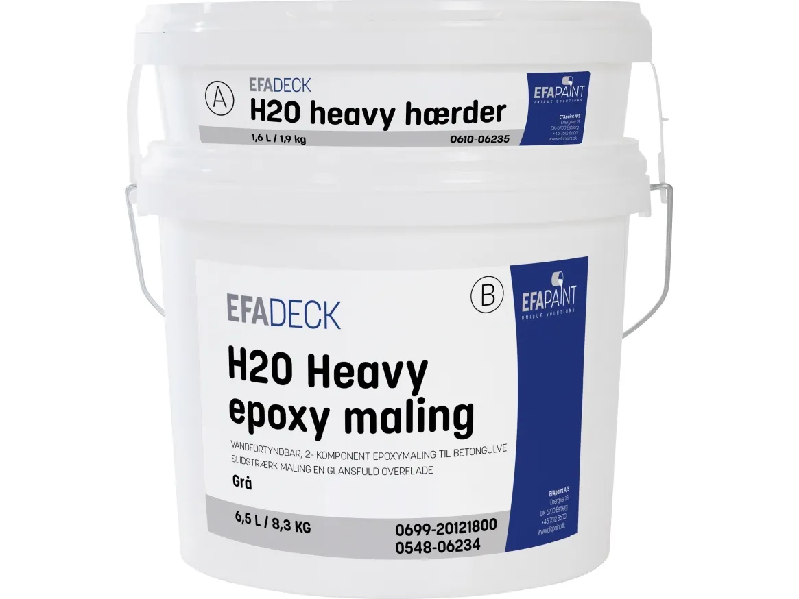 Efadeck H2O Heavy Grå m/hærder 8 L/10,09 KG