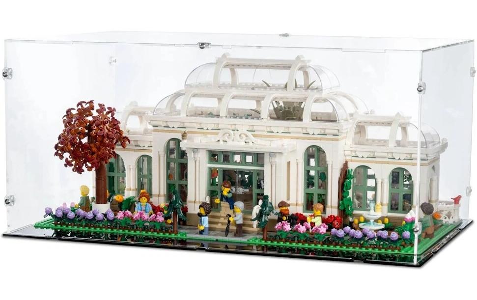 Baukasten Acryl-Display für LEGO 21353 Der botanische GartenAcry-Display-Box mit schwarzem Boden