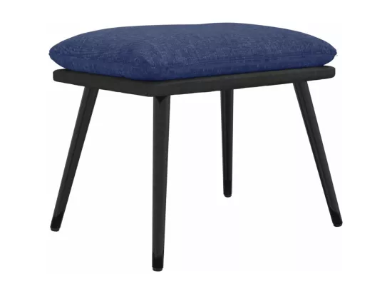 Repose-pied Bleu 45x29,5x35 cm Tissu et similicuir