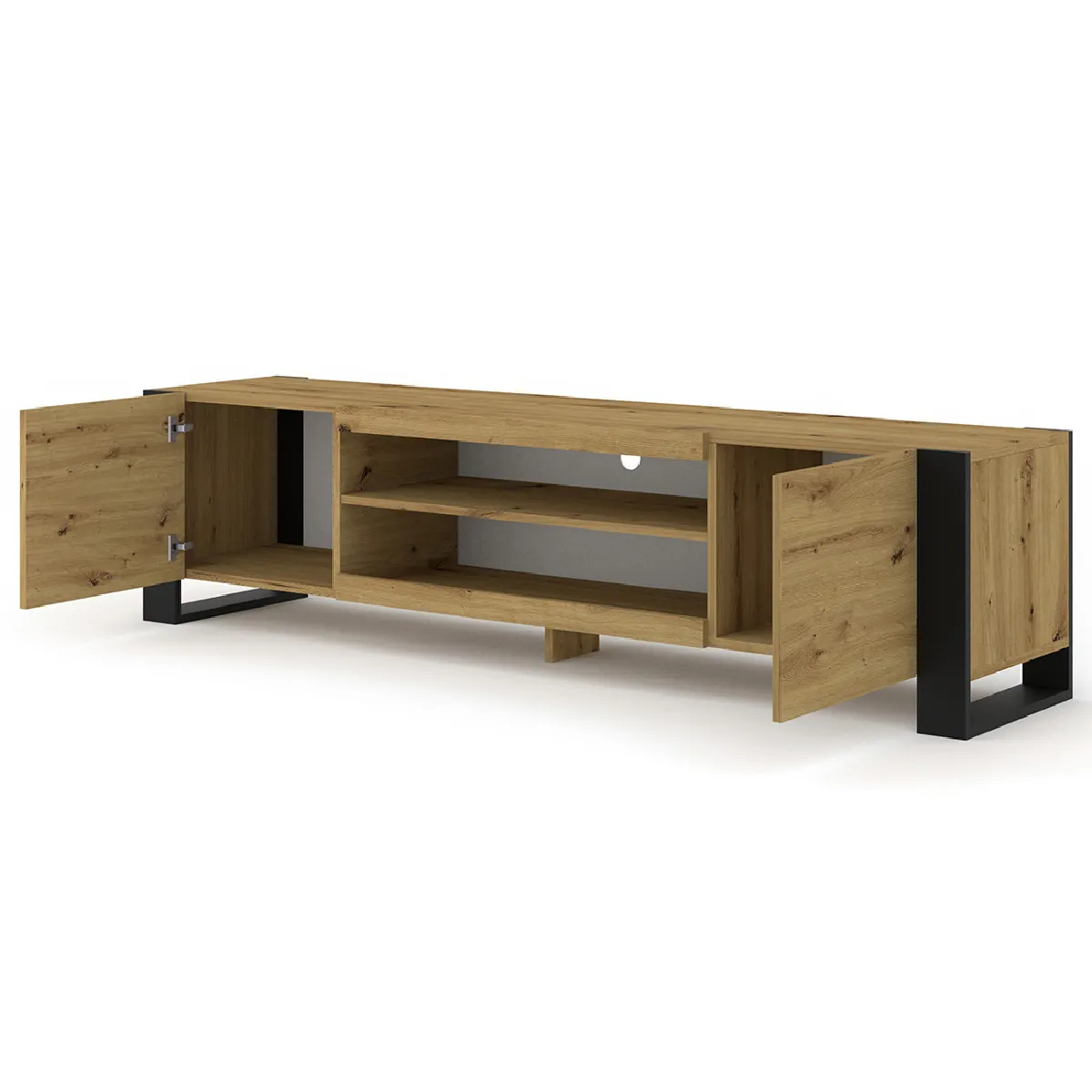 BESTMOBILIER Pedro 188 cm Bois/Noir