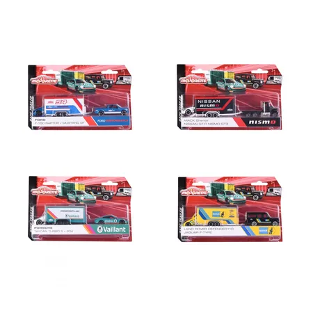 Majorette Race Trailer, 1 Set, 4-fach sortiert