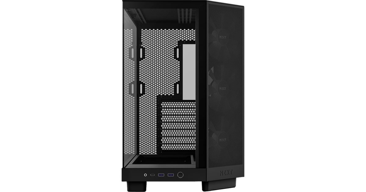 NZXTH6 Flow RGB midi tower behuizing  (Zwart | 2x USB-A | 1x USB-C | RGB | Tempered Glass)