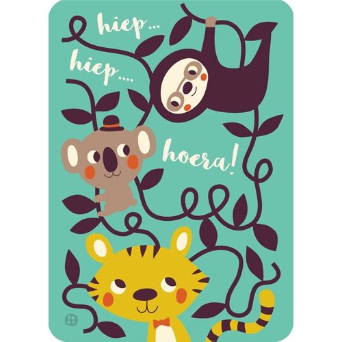By bora verjaardagskaart - jungle