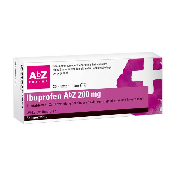 Ibuprofen AbZ 200 mg Filmtabletten, 20 St