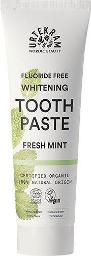 Urtekram Fresh Mint Whitening Tannkrem uten fluor
