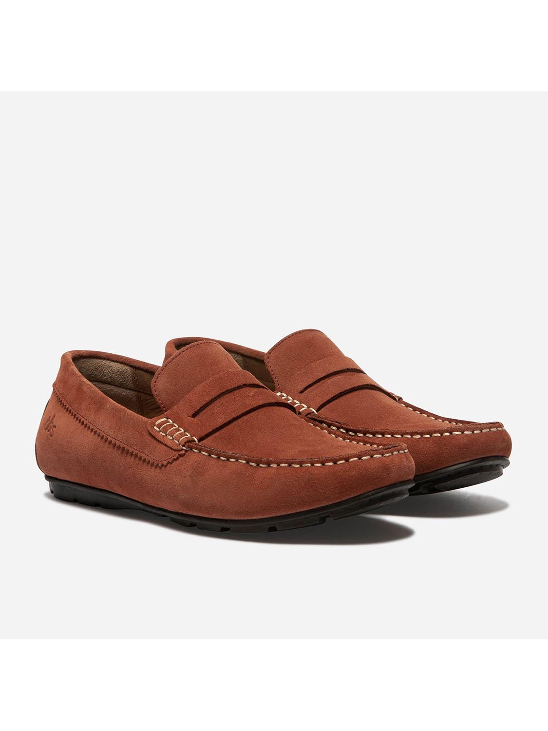Mocassins Homme Cuir Velours Terracotta