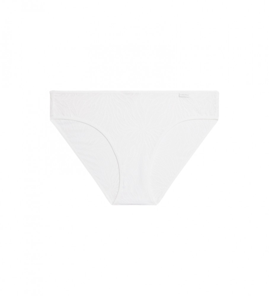 Calcinha Calvin Klein Classic Sheer Marquisette, branca