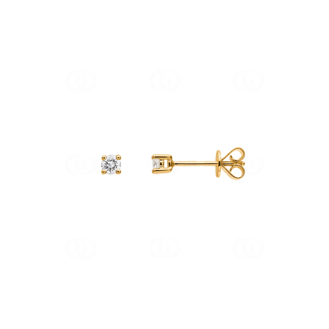 Ohrstecker 750/18 K Gelbgold mit Diamanten 0.16ct H/si