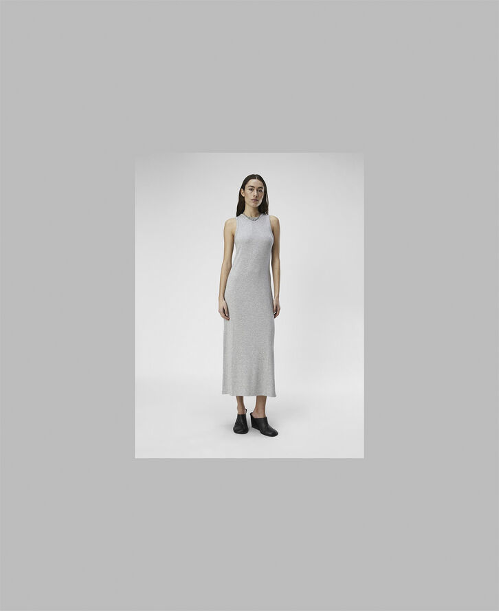 Object OBJJAMIE S/L LONG DRESS NOOS Light grey melange