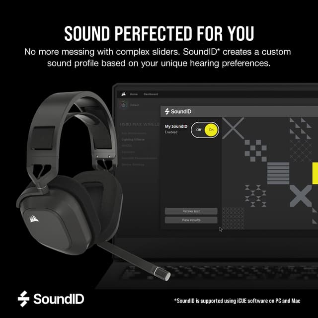 Corsair HS80 Max trådløse gaming-høretelefoner (grå)