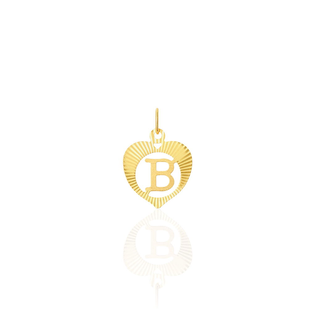 Pendentif Eudocie Coeur Lettre Or Jaune