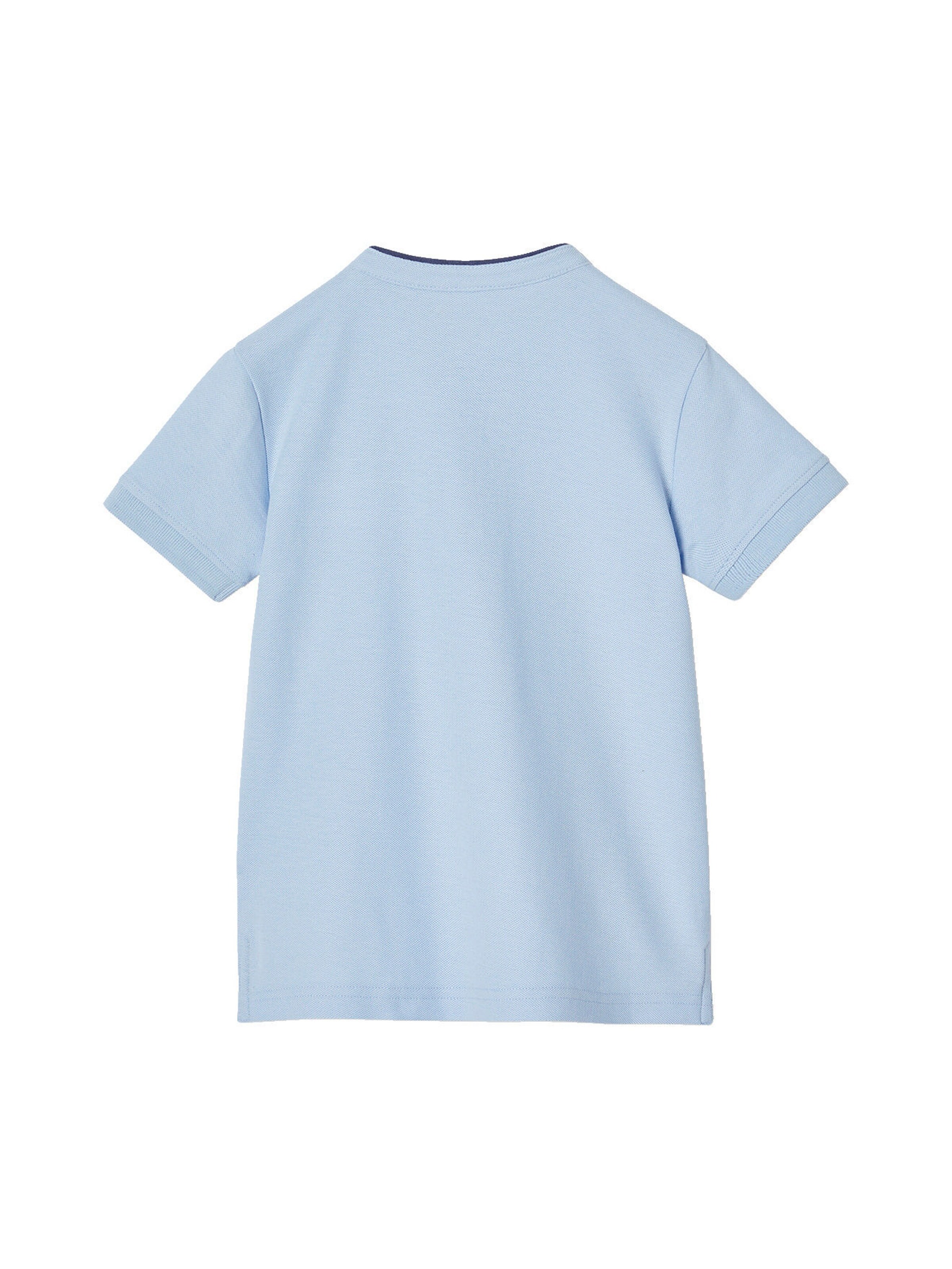 Vertbaudet Jungen Poloshirt mit Stehkragen himmelblau