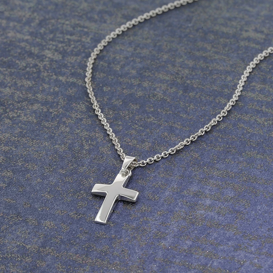 trendor Kreuz-Anhänger für Kinder Weißgold 333 + Silberkette silver