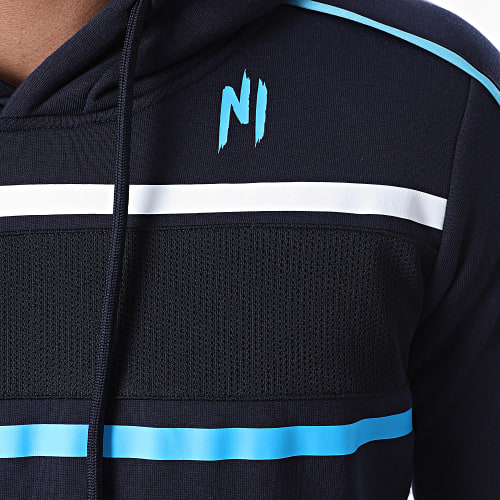 Sweat Capuche Diamond Blanc Bleu Marine