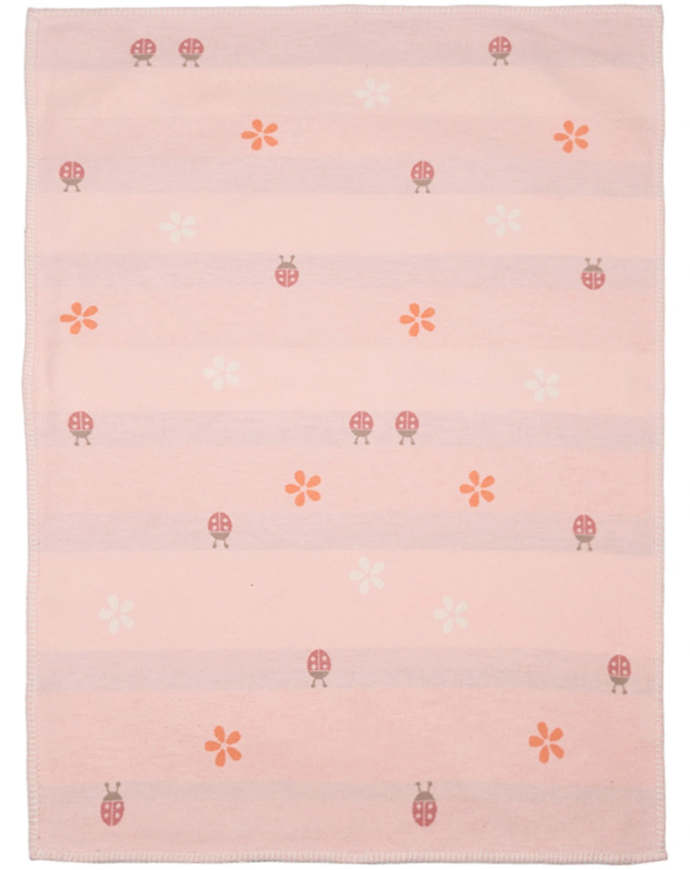 Babydecke LENA - KÄFER (75x100) in rosa