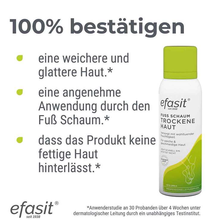 Efasit Fuß Schaum trockene Haut, 125 ml