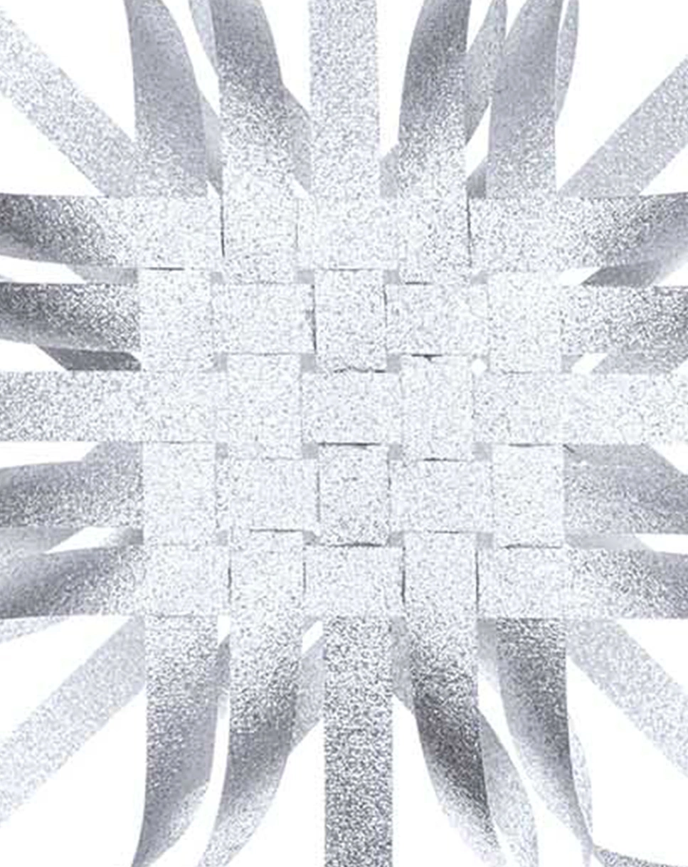 Papierbastelset WEBSTERN GLITTER M (40cm) in silber