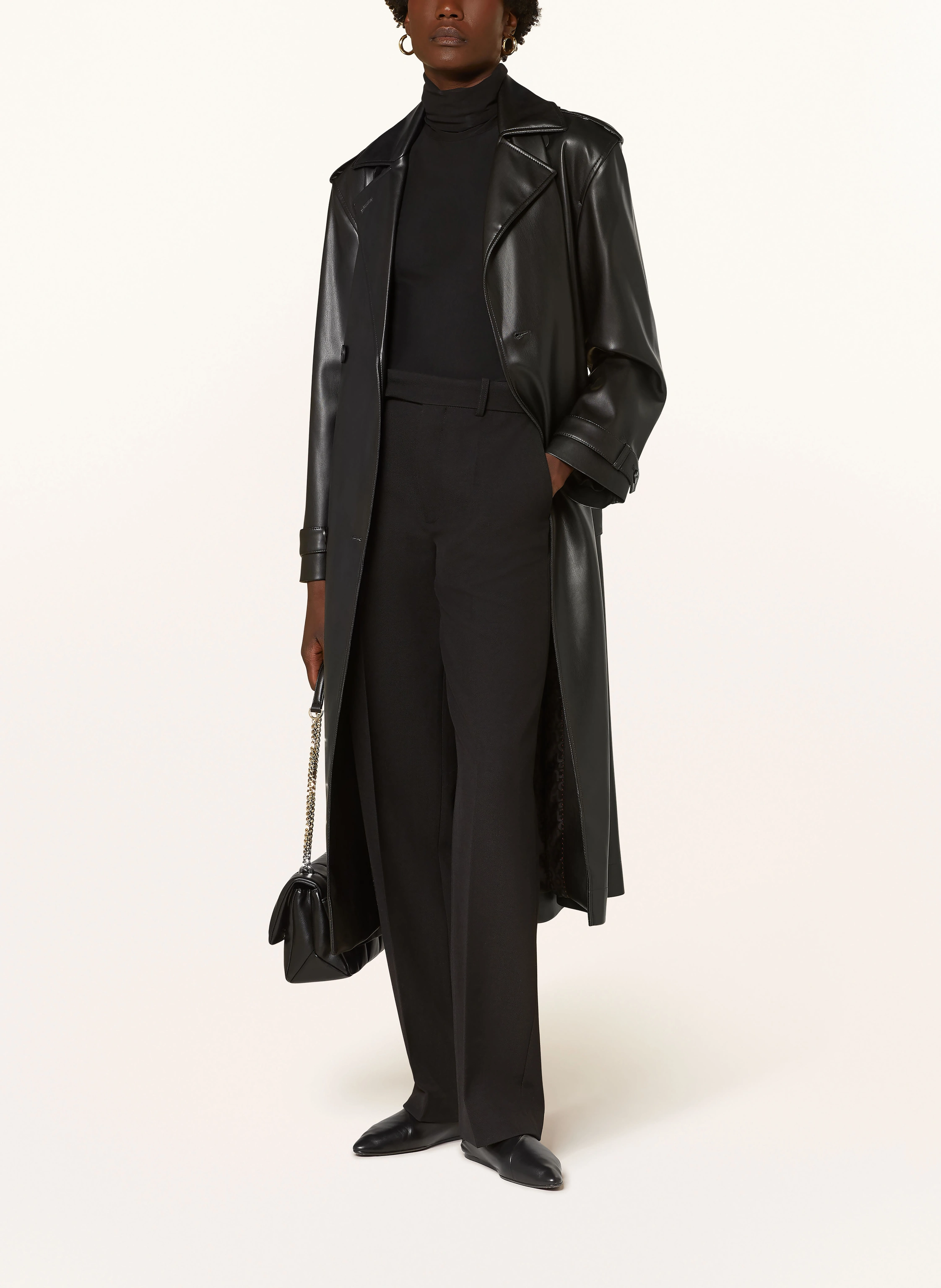 HUGO Trenchcoat MALITTA in Lederoptik