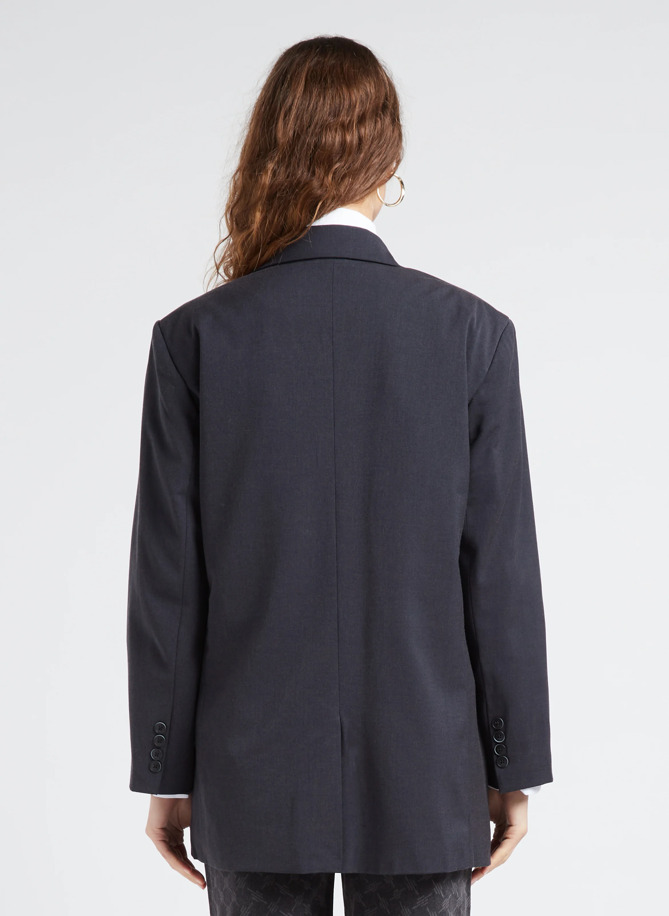 IDA - Veste droite col tailleur| Gris