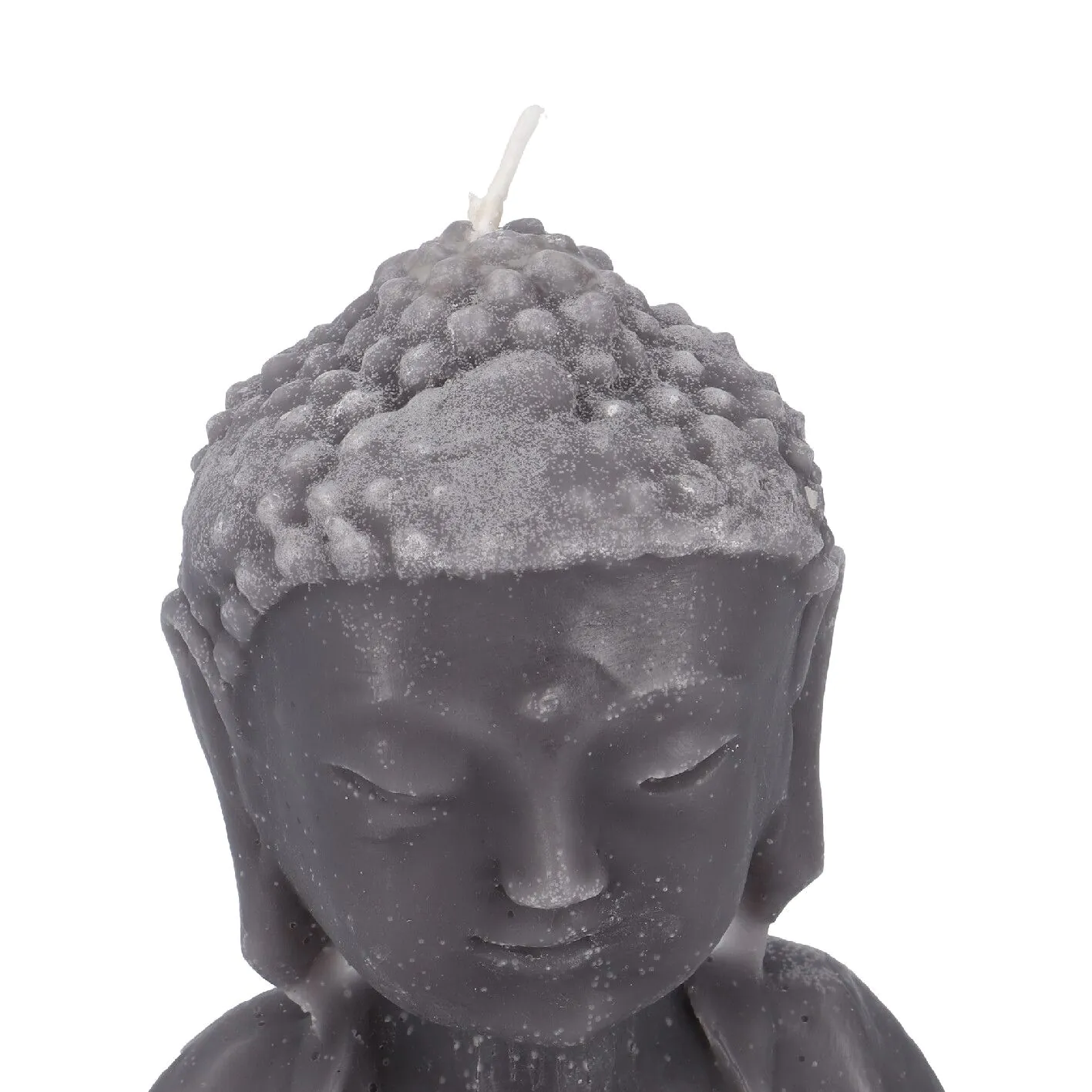 Kerze Buddha, dunkelgrau, 23 cm