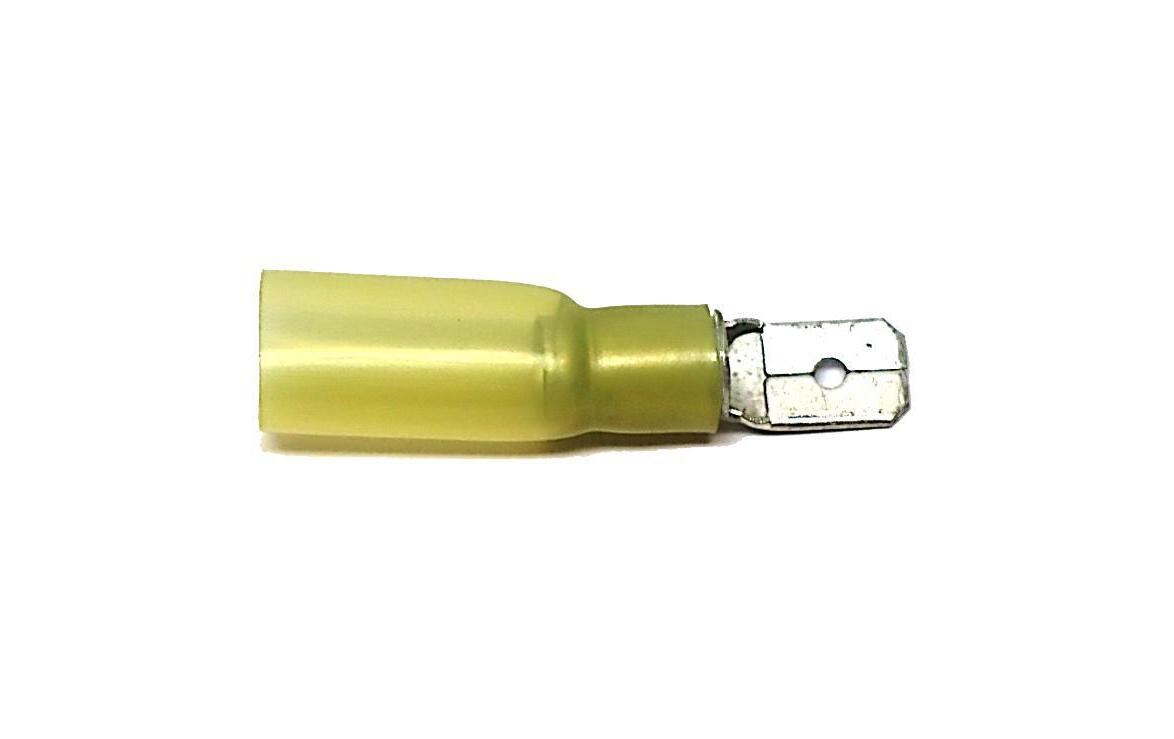 Flachstecker WP 6.3 x 0.8 mm, männlich, Gelb, 10 Stk.Flachstecker 4 bis 6 mm² (12-10 AWG)