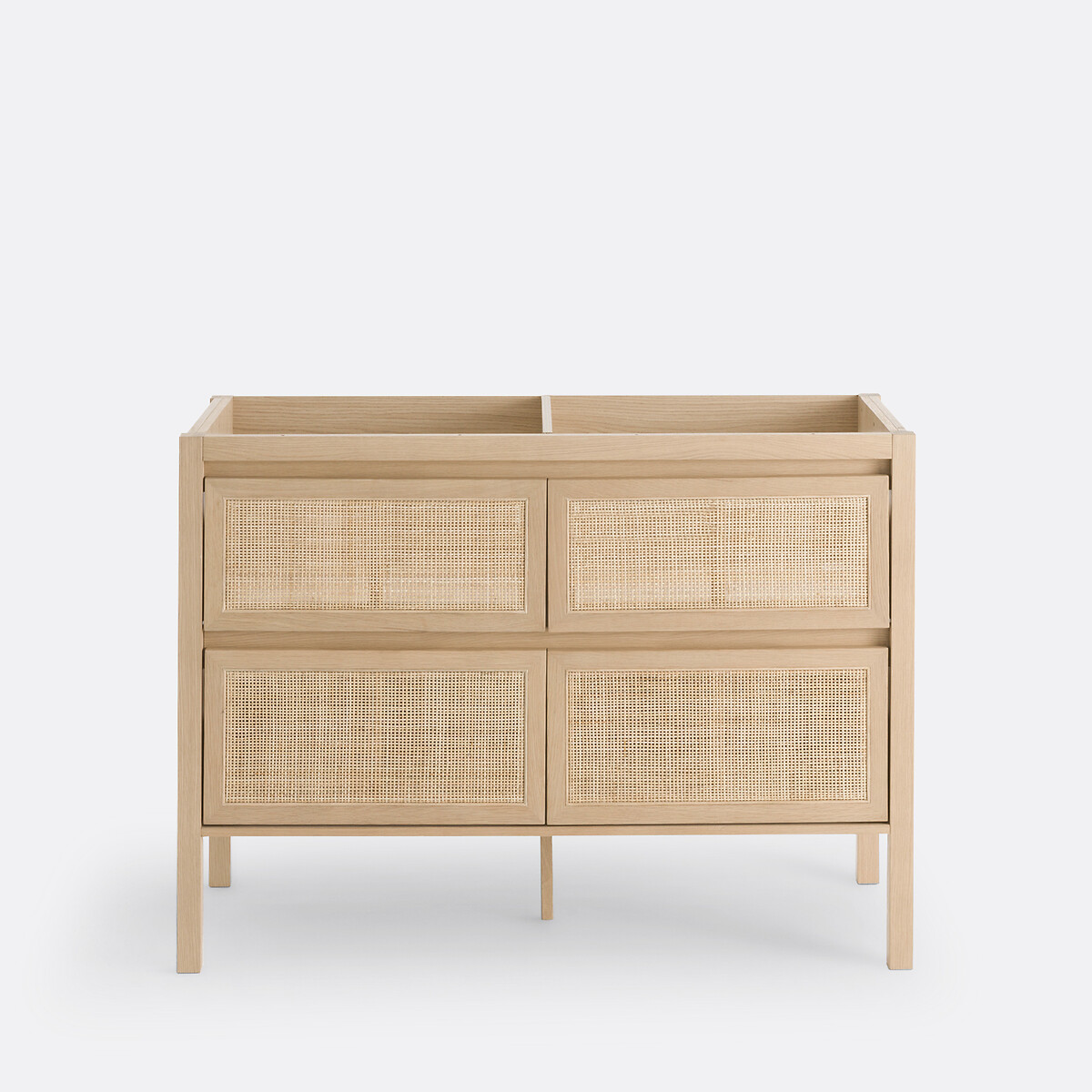 LA REDOUTE INTERIEURS<br>Móvel de lavatório com 4 gavetas em madeira de rattan L120cm, Lumpa